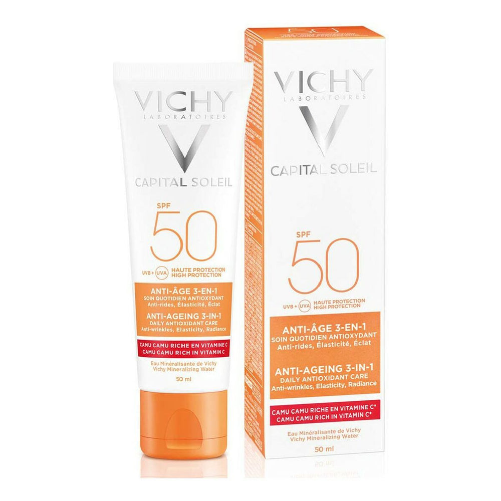 Facial Sun Cream Capital Soleil Vichy VCH00115 Spf 50 50 ml 3-in-1 Anti-ageing