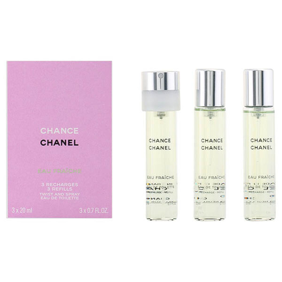 Women's Perfume Set Chance Eau Fraiche Chanel (3 pcs) Chance Eau Fraiche