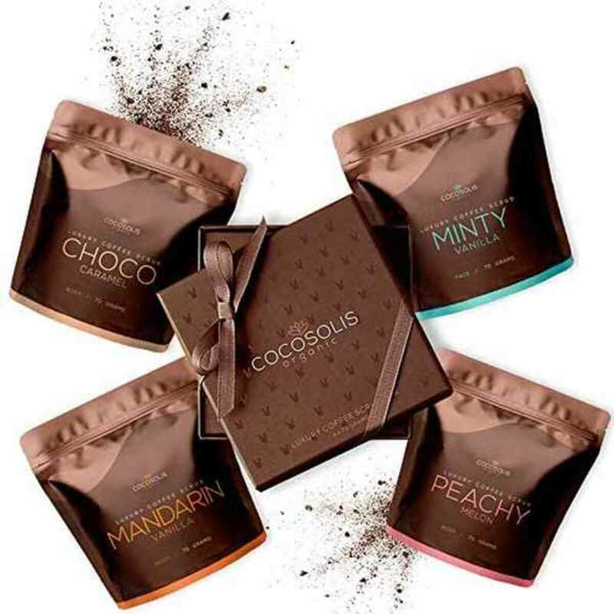 Nettoyant Exfoliant Coffret Gommage Luxe Café Cocosolis (4 x 70 ml)